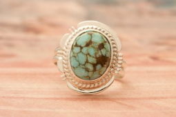 Genuine Number 8 Mine Turquoise Native American Ring